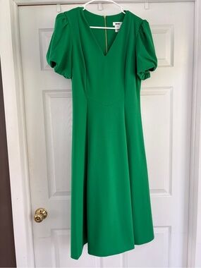 dkny dresses green DKNY Women's wear to Work Jewel Neck Dress,Apple Green,4 at Amazon Women's Clothing store